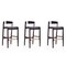 Manhattan Comfort Klismos Barstool in Black and Dark Walnut (Set of 3) 3-BS014-BK - alternate 1